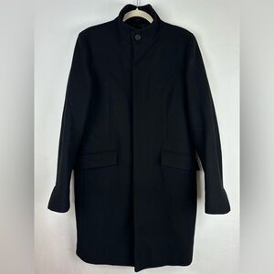 Theory Wool Cashmere Blend Belvin Apollo Men’s Black Coat Size Small